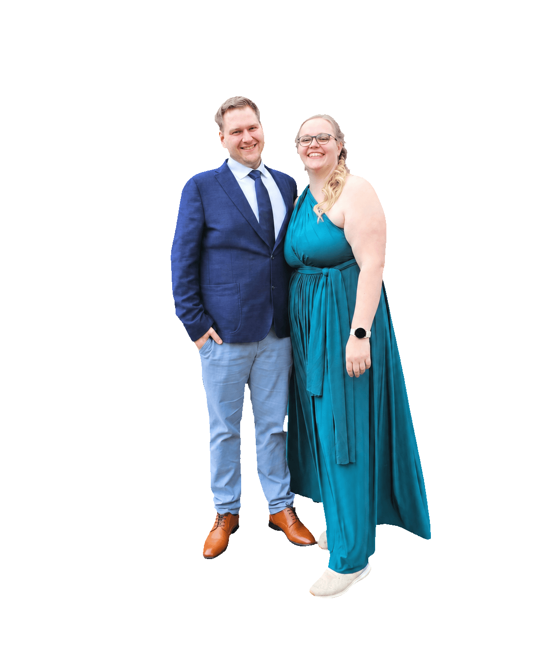 Kim und Jannic lächelnd als Paar